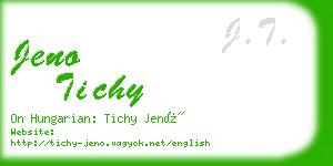 jeno tichy business card